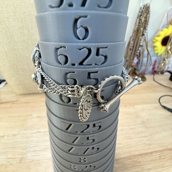 Jessica Simpson Silver-Tone Crystal Accent Toggle Charm Bracelet With Decorative - Picture 6 of 10